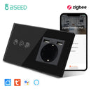 BSEED 涂鸦Zigbee智能滚筒快门开关电动窗帘开关智能家居Alexa