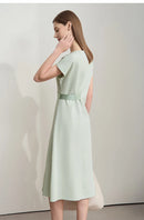 AMII Minimalist Summer Casual Dress for Women 2025 Solid Round Neck Sleeveless Dresses Lady Fashion Slim Straight Skirt 12512031