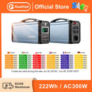 Flashfish 电源站 300W 便携式交流电源插座 222Wh 太阳能发电机 户外露营房车家用备用电源
