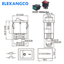 5件/批 12款KCD1系列 21*15mm 3/4/6脚船形汽车翘板开关 6A/250VAC 10A/125V AC带红绿灯开关