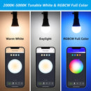 4 Pack Smart WiFi LED A19 Bulb, RGBCW Color Changing, Compatible with Alexa & Google Home & Echo Assistant