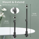 C型支架三脚架升降桌显示器带1/4"球头台式夹具环形灯可调桌面支架单反相机