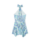Women Summer Chic Printed Halter Mini Dress KONDALA 2026 Trendy Holiday Elegant Backless Slim Dress Female Beach Party Dresses