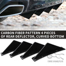 4pcs Universal Carbon Fiber Black ABS Rear Bumper Lip Diffuser Spoiler for Enhancing Car Aerodynamics And Style Protector Guard