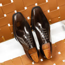 2025 Hanmce New High Quality Men's Dress Suit Cow Genuine Leather Oxfords Shoes With Free Shipping  Hot