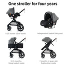 New Luxury Baby Stroller 3 in 1 Portable Travel Baby Carriage Fold Pram High Landscape Aluminum Frame Newborn Infant Stroller