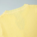 TARUXY Short Sleeve Knitted Long Dress Female Slim Hollow Retro Elegant Sweater Dress 2025 Summer New High Waist Women‘s Dress