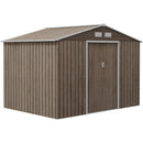 The Outsunny Vault | 9 x 6 ft Galvanised Steel Garden Storage Shed