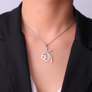 Hummingbird Flower Pendant Necklaces for Women Girls Stainless Steel Gold Color Chain Choker Animal Jewelry Birthday Gift