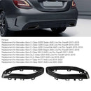 Gloss Black Exhaust Tip Tail Pipe Cover Trims Replacement for Mercedes-Benz A B C E GLC CLS-Class W177 W247 W20 W213 X23 C27