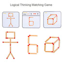 Montessori Matches Puzzles Game Wooden Toys DIY Math Geometry Board Game Logic Thinking Match Training Educational Toys For Kids