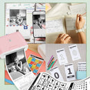 Phomemo M03AS M04S M04AS Adhesive Thermal Paper White Thermal Transparent Sticker Paper Photo Paper for Home Office Note Study