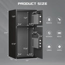 6.0 Cub Safe Box, Heavy Duty Large Safe with Dual Alarm System, Home Safe with Deposit Slot and Backlit Keyboard