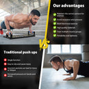 Portable Foldable Multi-Purpose Push-Up Board with Handles and Resistance Bands - Fitness Equipment, Home Gym Indoor Training