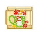 FUNIQUE Romantic Christmas Tree Snowman Sleigh Garland Italian Charm Links Fit 9mm Bracelet Stainless Steel DIY Jewelry Making