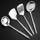 5PCS/SET 304 Stainless Steel Practical Spatula Kitchen Utensil Set Cooking Tool Slotted Turner Rice Spoon Ladle Cooking Tools
