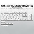 118键矮行PBT键帽纤薄Horizon键帽，适用于Cherry Gateron MX轴游戏键盘，兼容美式和英式布局
