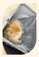 The Companion Carry | Hands-Free Cat Travel Apron with Plush Winter Sleeping Pocket