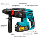 26mm Brushless Electric Hammer Drill Multifunctional Rotary Hammer Drill Cordless Impact Drill Tool For Makita 18V Battery Pin