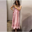 Fashion Women Floral Dress Sleeveless Spaghetti Strap Cinched Waist Slim Female Dress Chic Summer Vacation Clothes 2026 New