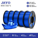 JAYO petg 3d printer filaments PETG 5Rolls 1.75mm Mixed Color Bubble Free FDM 3D Printer Material for 3d pen refill 1.1kg/1rolls