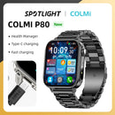 COLMI P80 Type-c Smartwatch Men Women Health Manager Bluetooth Call IP67 Waterproof Flashlight Smart Watch For Xiaomi iOS Phone