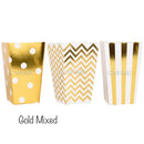 6/12/18 Pcs Mixed Pink Stripe Wave Dot Paper Popcorn Boxes Bag Birthday Pop Corn Candy Sanck Favor Bags Movie Party Tableware