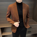 男士单排扣薄款西服外套，修身礼服夹克，商务休闲时尚西装外套，黑色