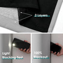 Solid 100% Blackout Curtain for Living Room Grommets Top Thermal Insulated Light Blocking Curtain Drapes for Home Patio Privacy