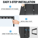 TV Wall Mount Fixed for Most 14-42" LED, LCD and Plasma Flat/Curved TVs with Max VESA 200X200 Space Saving Universal TV Bracket
