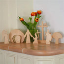 Easter Jesus Resurrection Scene Wood Cross Decoration Ornaments Set For Home Easter Decorations For Home, Easter Table Decor