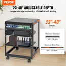 SucceBuy Open Frame Server Rack 12U/15U/20U Floor Standing or Wall Mounted with Adjustable Depth for Microdata Center Office Use