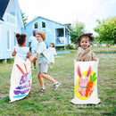 Easter Outdoor Party Games for Family Bunny Potato Sack Race Jumping Bags Kids Easter Egg Spoon Race Eggs Hunt Games Party Favor