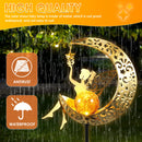 The Moonlit Briar | Solar Garden Stake Lights with Crackle Glass