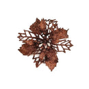 5pcs 9cm Large Artificial Flowers Christmas Tree Pendant Hollow Simulated Flower Christmas Decoration For Wedding Party New Year