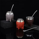 1PC Stainless Steel Double Wall Cup 200ml Insulated Tumbler Yerba Mate Tea Coffee Beer Drinking Mug Double Wall Stainless Cup