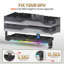 GCC-PRO Graphics Card Radiator Holder PC Cooling Fan 5V 3Pin ARGB Horizontal GPU Video Card Stand 1800RPM Cooling Fan for PC