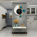 22" Marble Wall Clock Nordic Style Creative Luxury Wall Clock Silent Non-Ticking Silent Battery Operated Living Room Mid Century