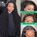 Wigs Human Hair 13x6 Hd Lace Frontal Wig 40 Inch Curly Wig Deep Wave Frontal Wig Water Wave Lace Front Wig Brazilian Hair Wigs