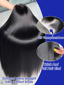 40 Inch Bone Straight Human Hair Wig 13x4 13x6 HD Transparent Lace Wigs Brazilian Full Lace Frontal Wig For Women 300% Density