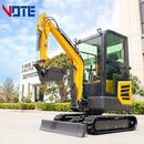 VOTE VTW-18 中国廉价迷你履带式液压挖掘机 1.8 吨 1 吨 红色/绿色/黑色小挖机出售 定制