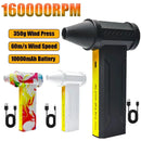 2026 New Electric Air Duster, 160000RPM Brushless Motor High-Speed Turbo Violent Fan USB Rechargeable Powerful Dust Blower