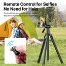 Ulanzi MT-65 1.76M Horizontal Tripod with 30M Remote Control DSLR Camera Phone Video Tripod Extended Arm for Livestream Shooting