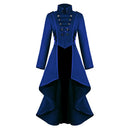 Retro Medieval Steampunk Costumes Gothic Cosplay Women's Tailcoat Jacket Lady Victorian Coat Halloween Party Tuxedo Dress