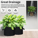 5-20Pcs Vegetable/Flower/Plant Grow Bags 5 Gallon Thickened Non-Woven Felt Fabric Planter Flower Pot with Handles