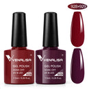 2pcs*7.5ml VENALISA Nail Gel Polish Glitter Gel Lacquer Base Nowipe Top Nail Art Salon Soak off Organic UV LED Nail Gel Varnish