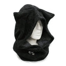 Japanese Harajuku Embroidery New Plush Dark Series Hat Student Boys and Girls Cat Ears Hats Scarf Winter Hat Y2K Halloween Cap