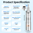 Submersible Water Pump Energy Saving 12V 20M Lift Max Flow 1.2M³/H Solar Energy Deep Well Pump