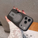 For iPhone 17 Pro Max 16 Luxury Magsafe Magnetic Holder Stand Matte Phone Case For iPhone 15 14 Plus 13 Lens Protective Cover