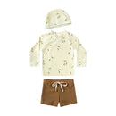 2025 Kids Boy Swimsuits Summer Sun Protection Vacation Beach Pants Long sleeve Tops with Hat Children Surfing Swim Suit 1-7T